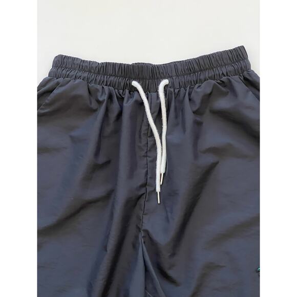 Romwe Shorts Black Drawstring Polyester Embroidered Rose Patch Large - Picture 5 of 8